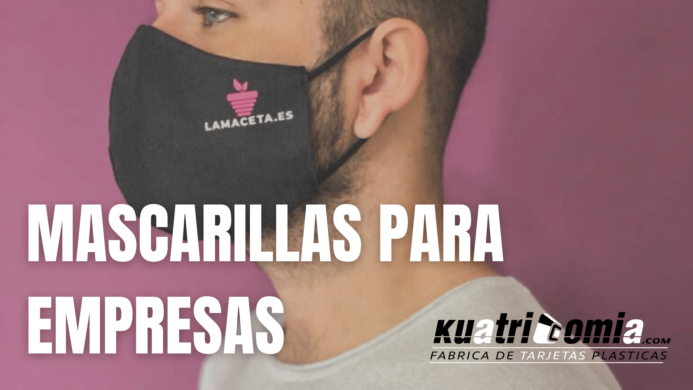 mascarilla con logo de la maceta