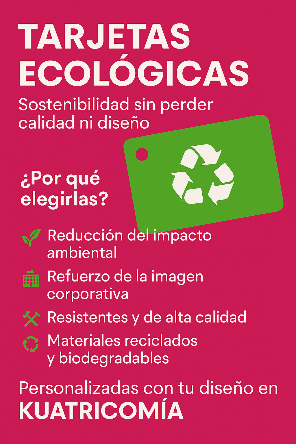 tarjetas ecológicas