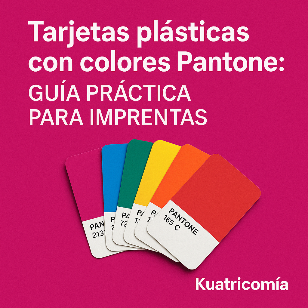tarjetas plásticas con colores Pantone